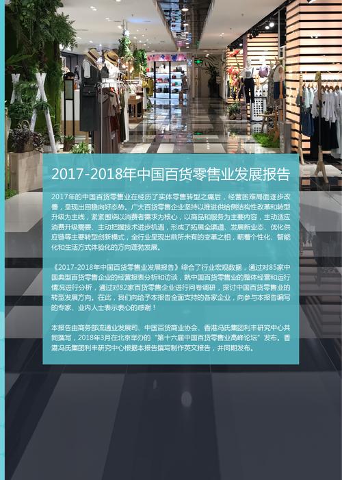 商务部:2017-2018年中国百货零售业发展报告(中文版)